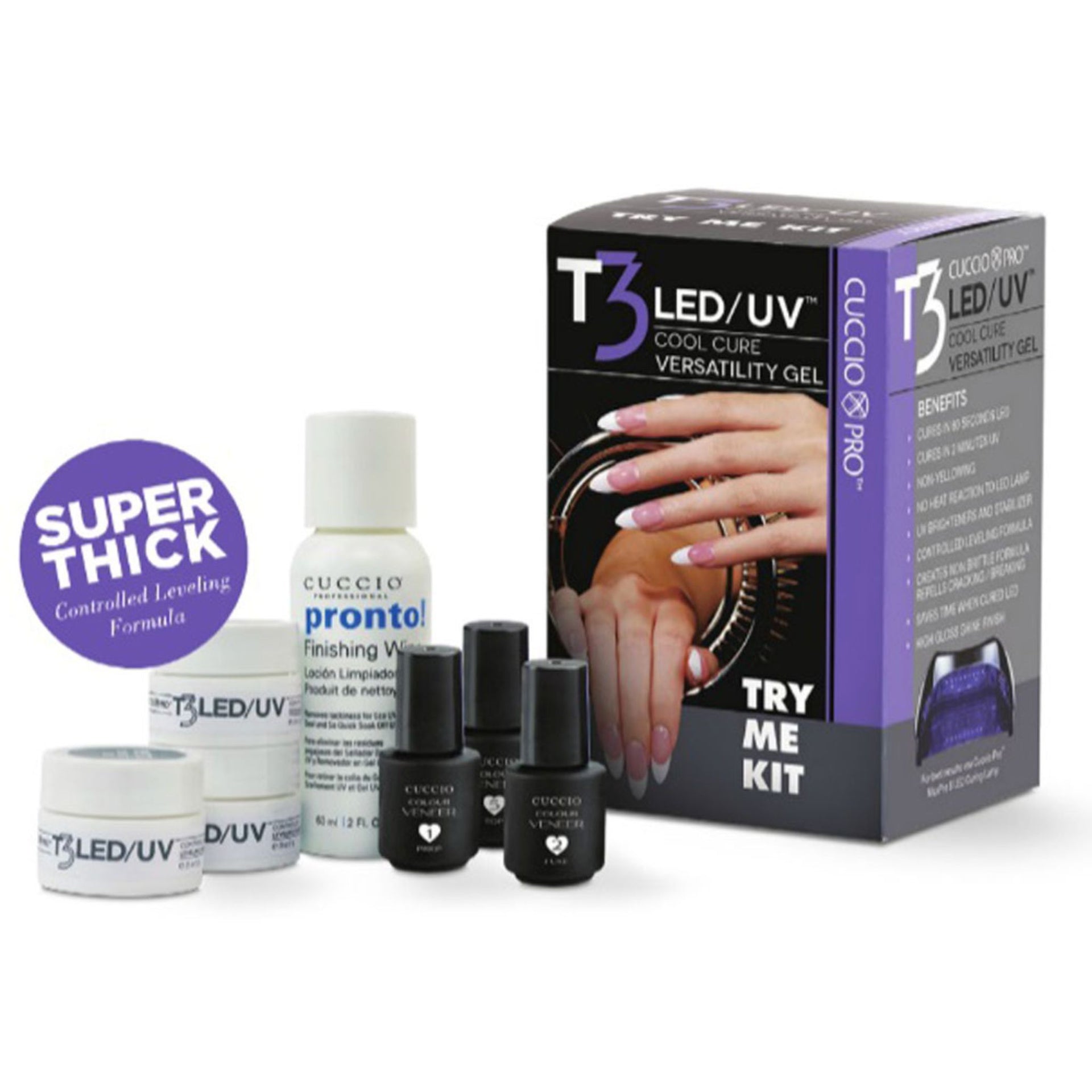 cuccio-pro-t3-gel-uv-led-contr-l-kit-clear-pink-white image 1