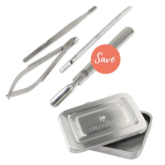 cuccio-pro-implement-set-bac-st-rilisation-kit-manucure-inox image 1