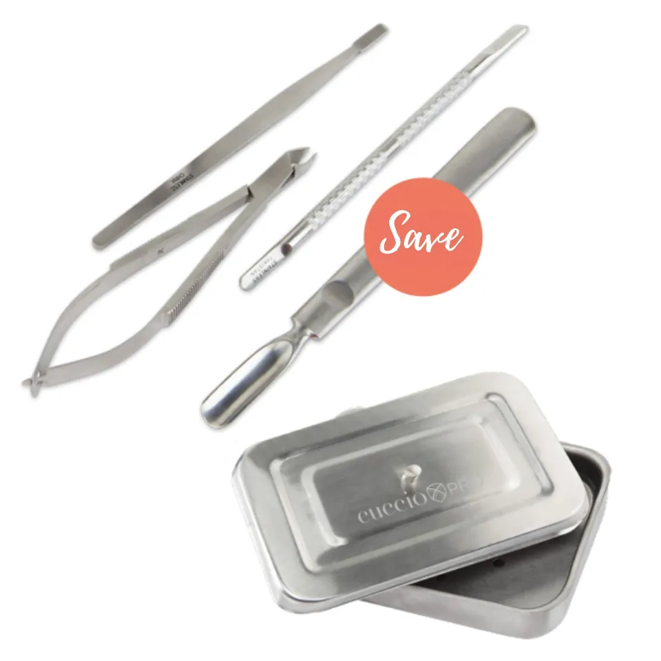 cuccio-pro-implement-set-bac-st-rilisation-kit-manucure-inox image 1