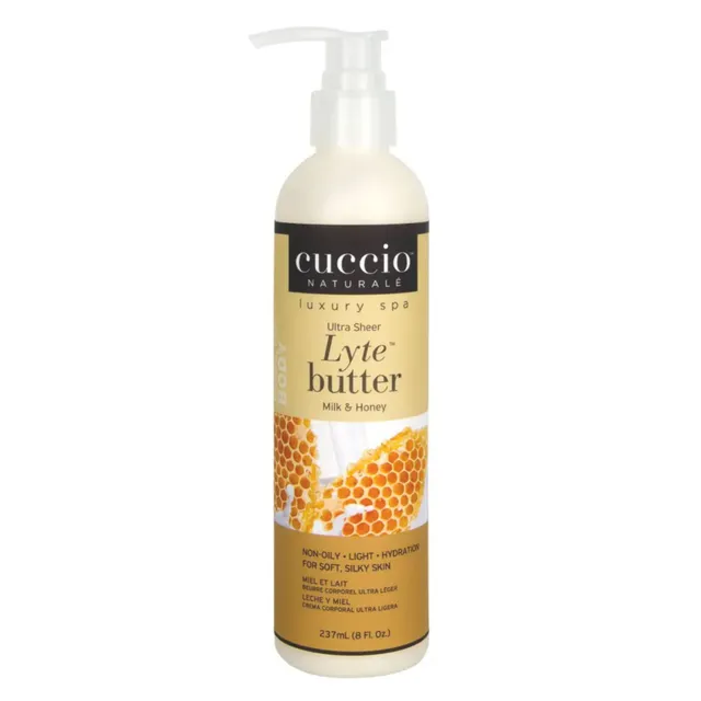 cuccio-naturale-lyte-body-butter-lait-miel-8oz-hydratant image 1