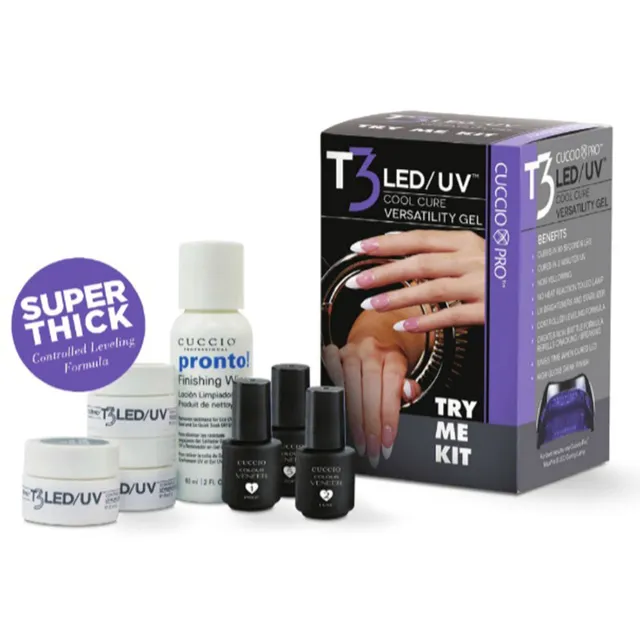 cuccio-pro-t3-gel-uv-led-contr-l-kit-clear-pink-white image 1