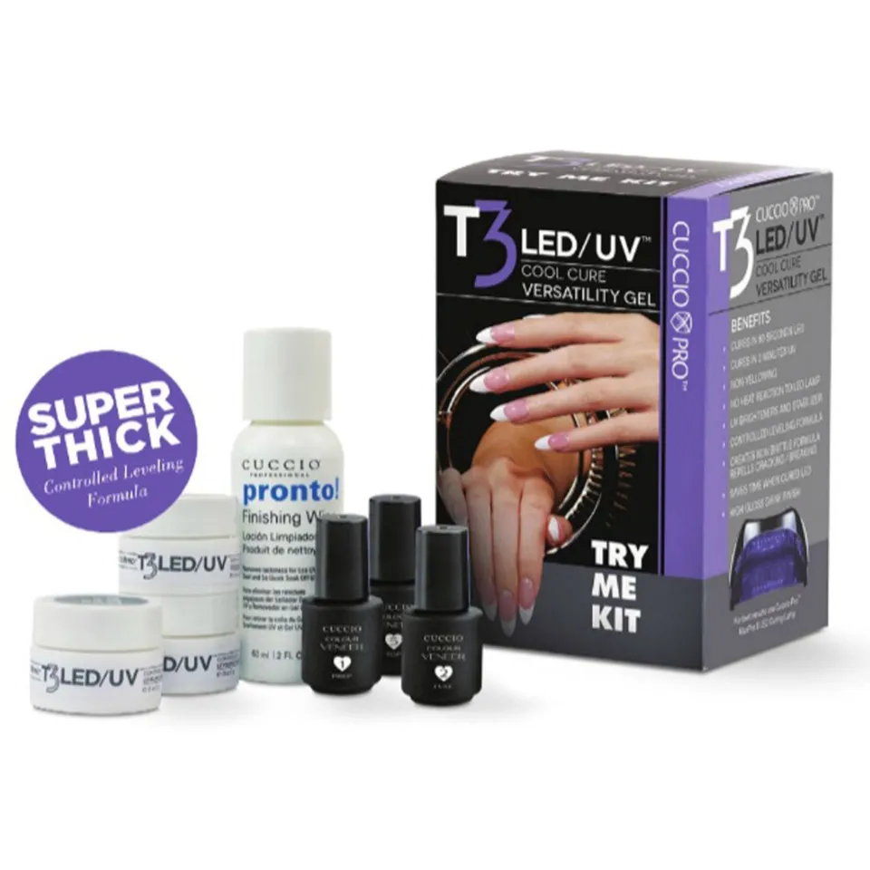 cuccio-pro-t3-gel-uv-led-contr-l-kit-clear-pink-white image 1