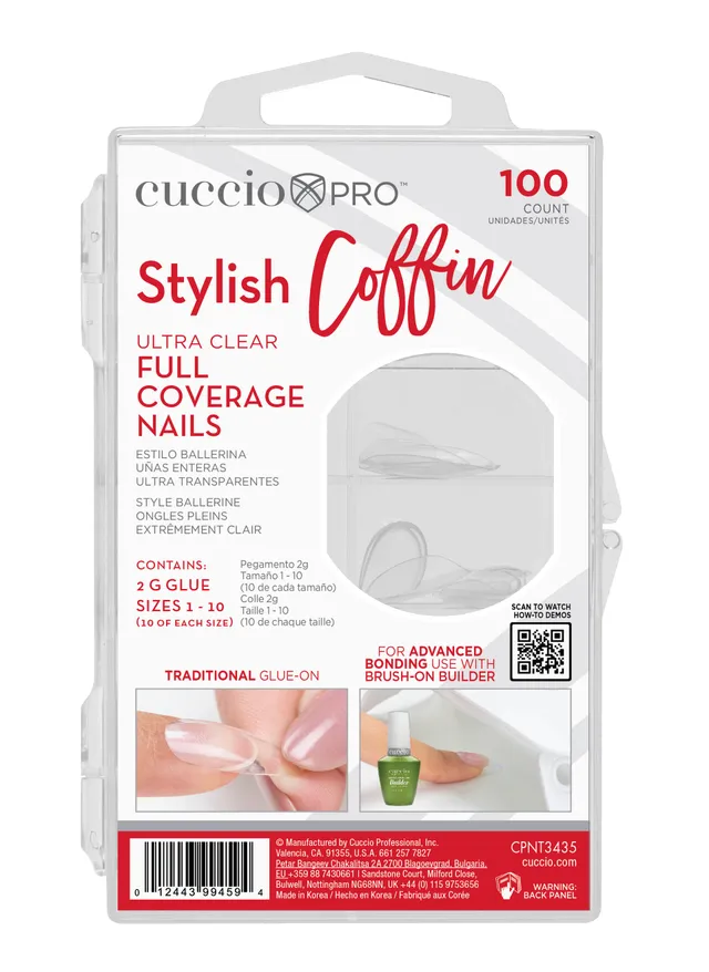 cuccio-pro-stylish-coffin-capsules-ongles-full-cover-x100 image 1